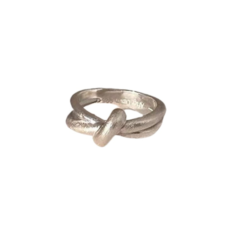 Geometric Open Ring for Women, Electroplated Copper, Adjustable Double Band