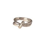 Geometric Open Ring for Women, Electroplated Copper, Adjustable Double Band Ring