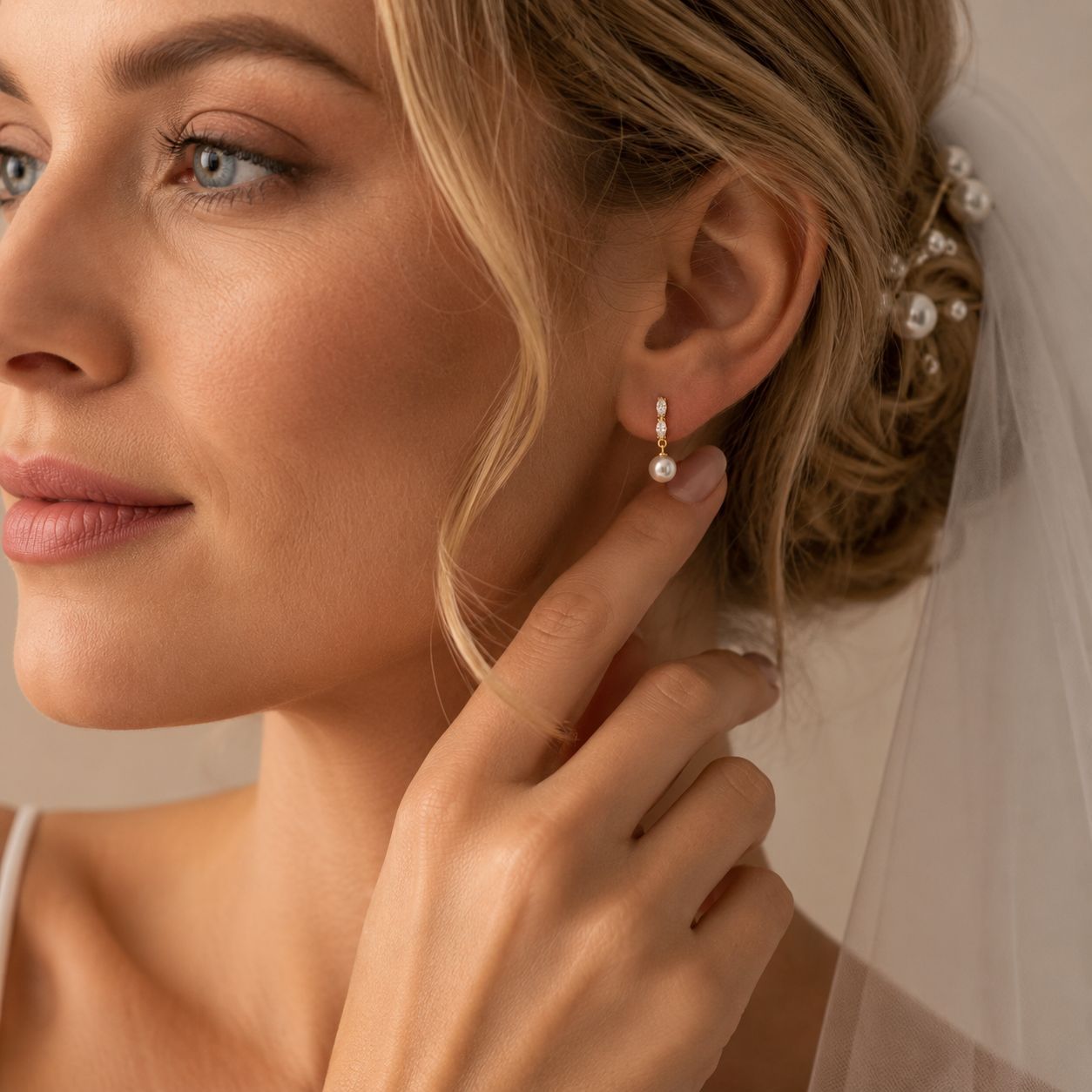 French Vintage Faux Pearl Drop Earrings