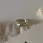 Geometric Open Ring for Women, Electroplated Copper, Adjustable Double Band Ring