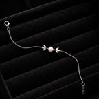 Leaf Pearl Jewelry Set Earrings and Necklace for Women Copper Plated Jewelry