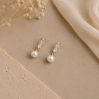 French Vintage Faux Pearl Drop Earrings