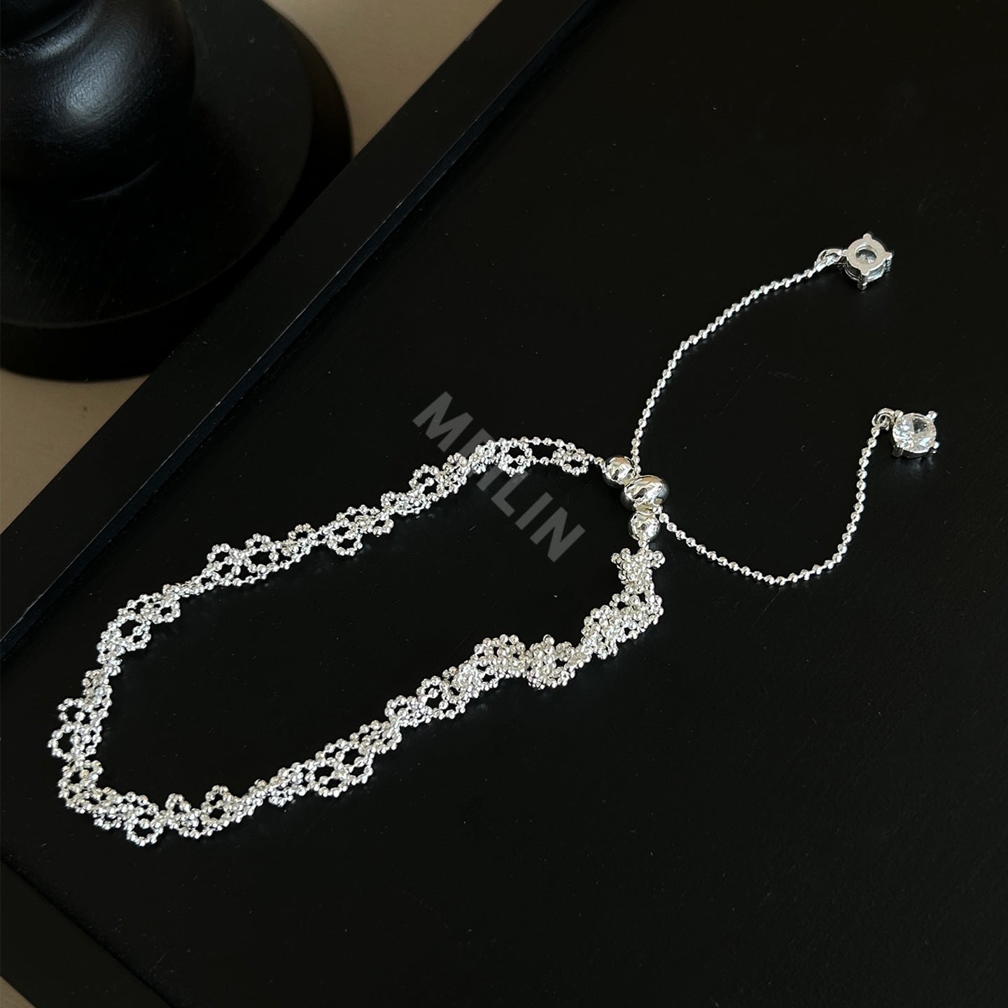 Adjustable Braided Rope Bracelet for Women, Electroplated Copper Alloy, Sliding Knot Closure