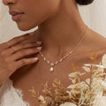 Geometric Faux Pearl Pendant Necklace
