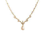 Geometric Faux Pearl Pendant Necklace