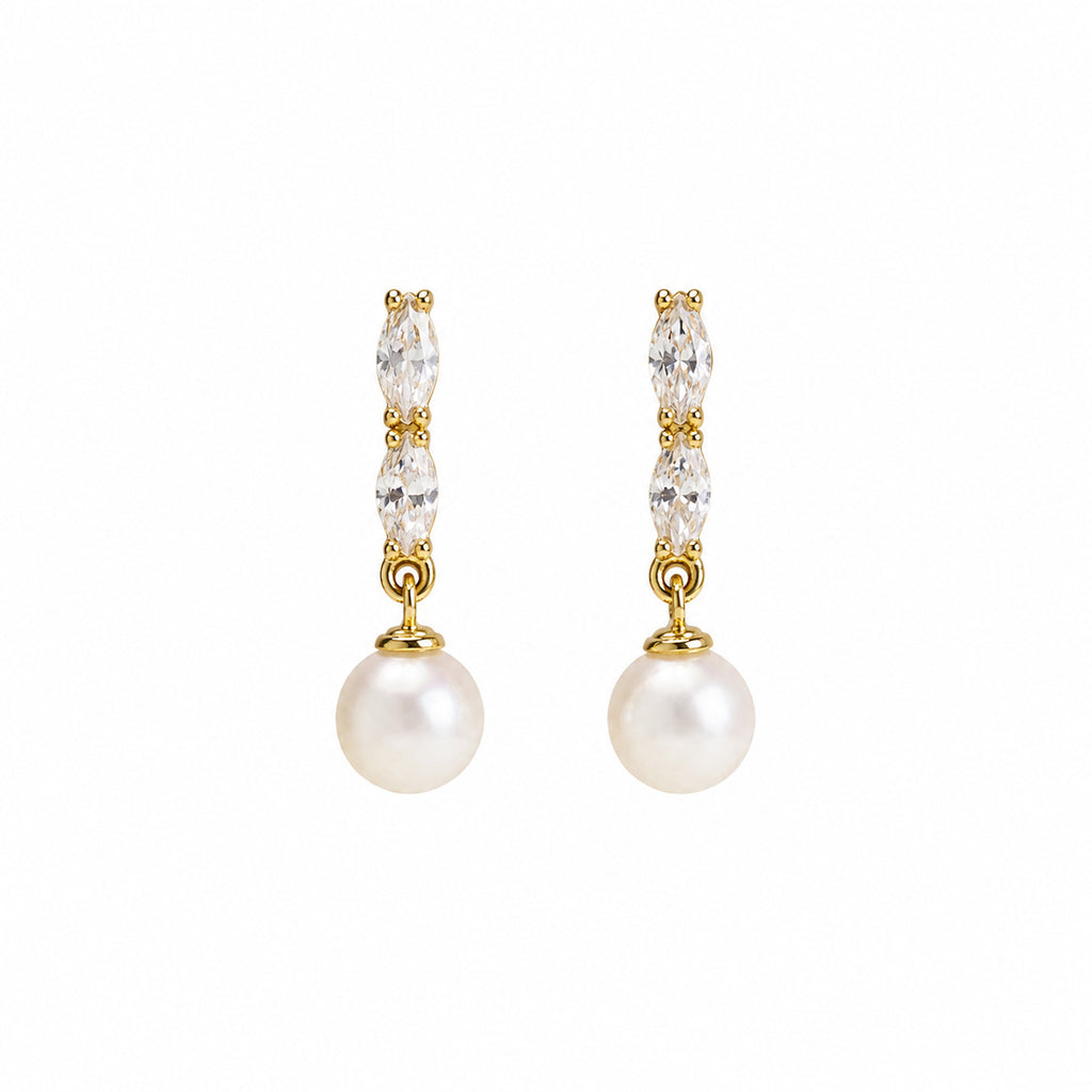 French Vintage Faux Pearl Drop Earrings