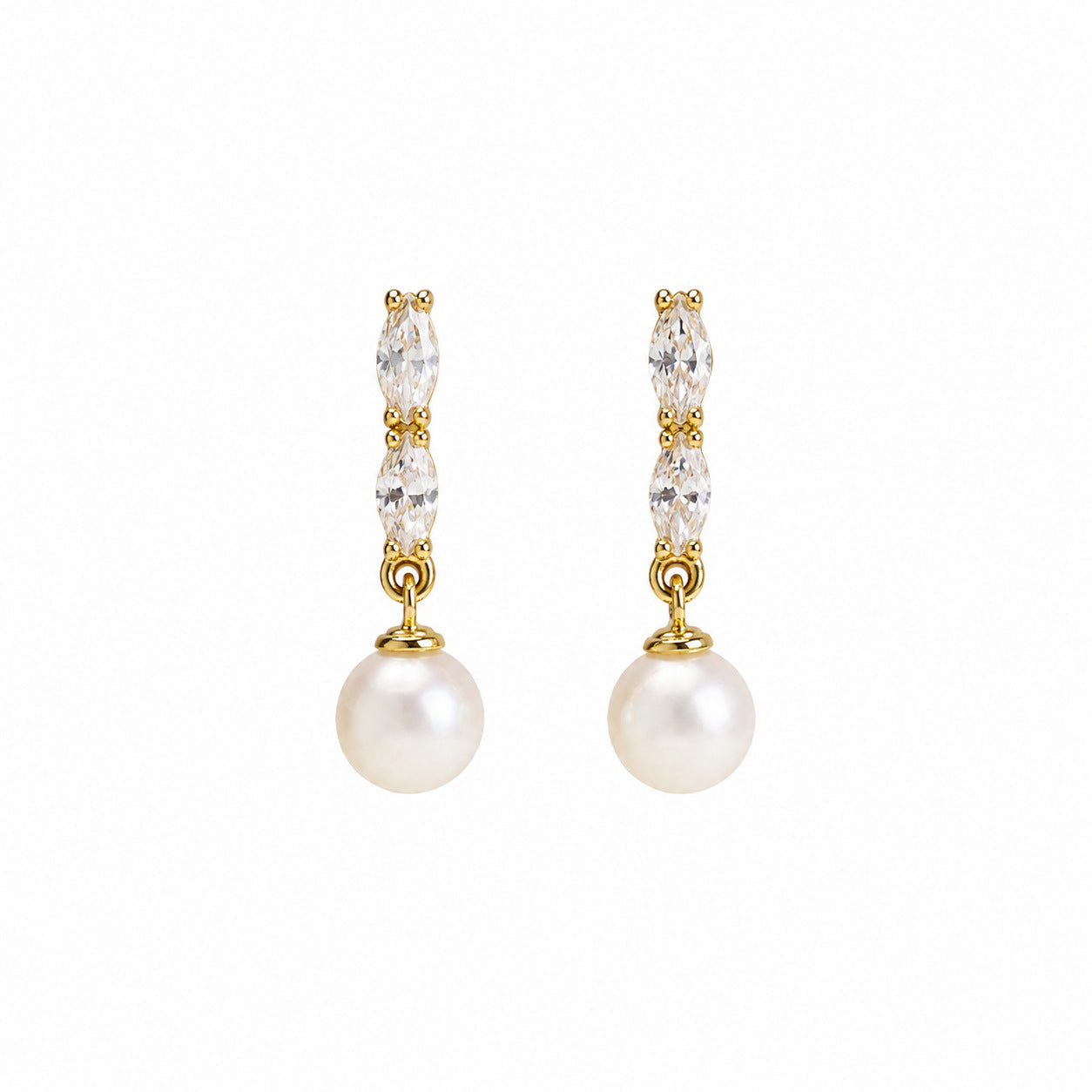 French Vintage Faux Pearl Drop Earrings