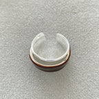 Geometric Open Ring for Women, Electroplated Copper, Wide Band Ring