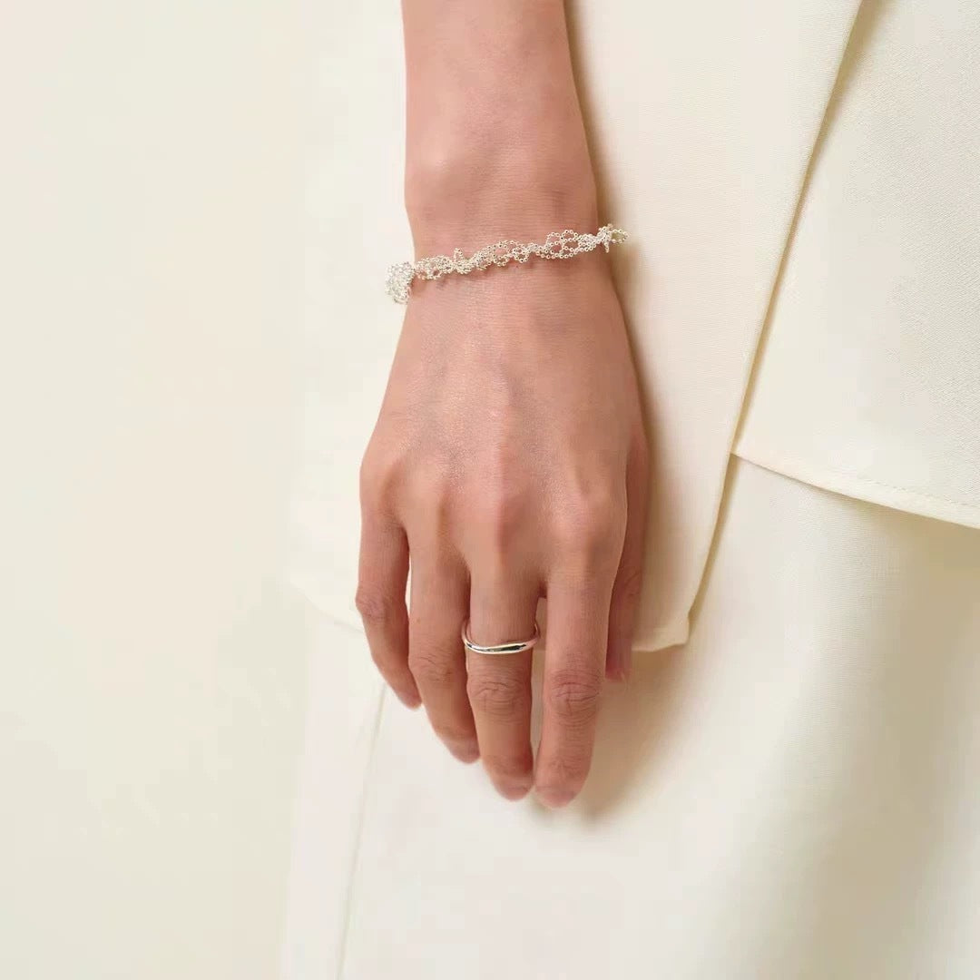 Adjustable Braided Rope Bracelet for Women, Electroplated Copper Alloy, Sliding Knot Closure